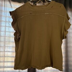 We The Free Olive Muscle Tee